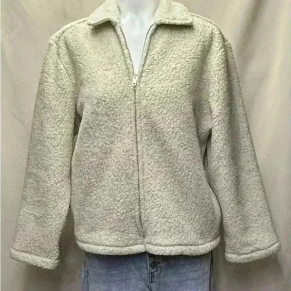 J. Crew Vintage Fleece Sherpa Jacket Size Medium - Picture 4 of 5